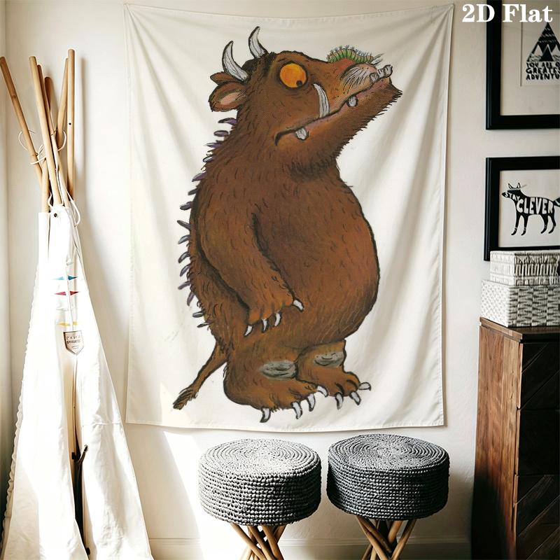 Gruffalo Nástěnná tapiserie Estetické závěsné na zeď Tištěná látková přikrývka Dekorativní tapiserie do ložnice obývacího pokoje Domácí dekorace