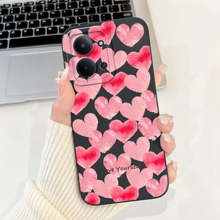 Für Xiaomi Redmi 15C 4G Hülle PocoC85 Niedliche Katze Blume Bemalte Abdeckung Weiche Silikon Handyhülle Für Xiaomi Poco C85 Redmi15C 4G Taschen