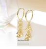 Christmas Hot Selling Women’s S925 Silver Wind Chime Earrings with 18K Gold Plated Ear Cuffs