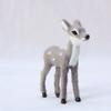Cute Artificial Fur PVC Imitation Sika Deer Grey Brown Mini Style Artificial Deer Reindeer Animal Model Figurine Home Decor