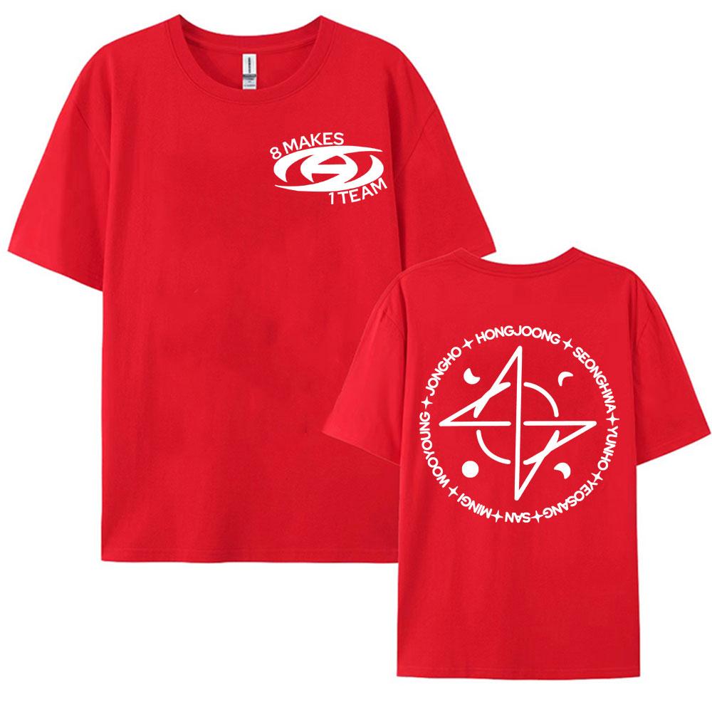 8 Makes 1 Team Kpop ATEEZ T Shirt Men Womens Korean Fashion Aesthetic T Shirts Streetwear Casual 100 Cotton Oversized Tshirts
