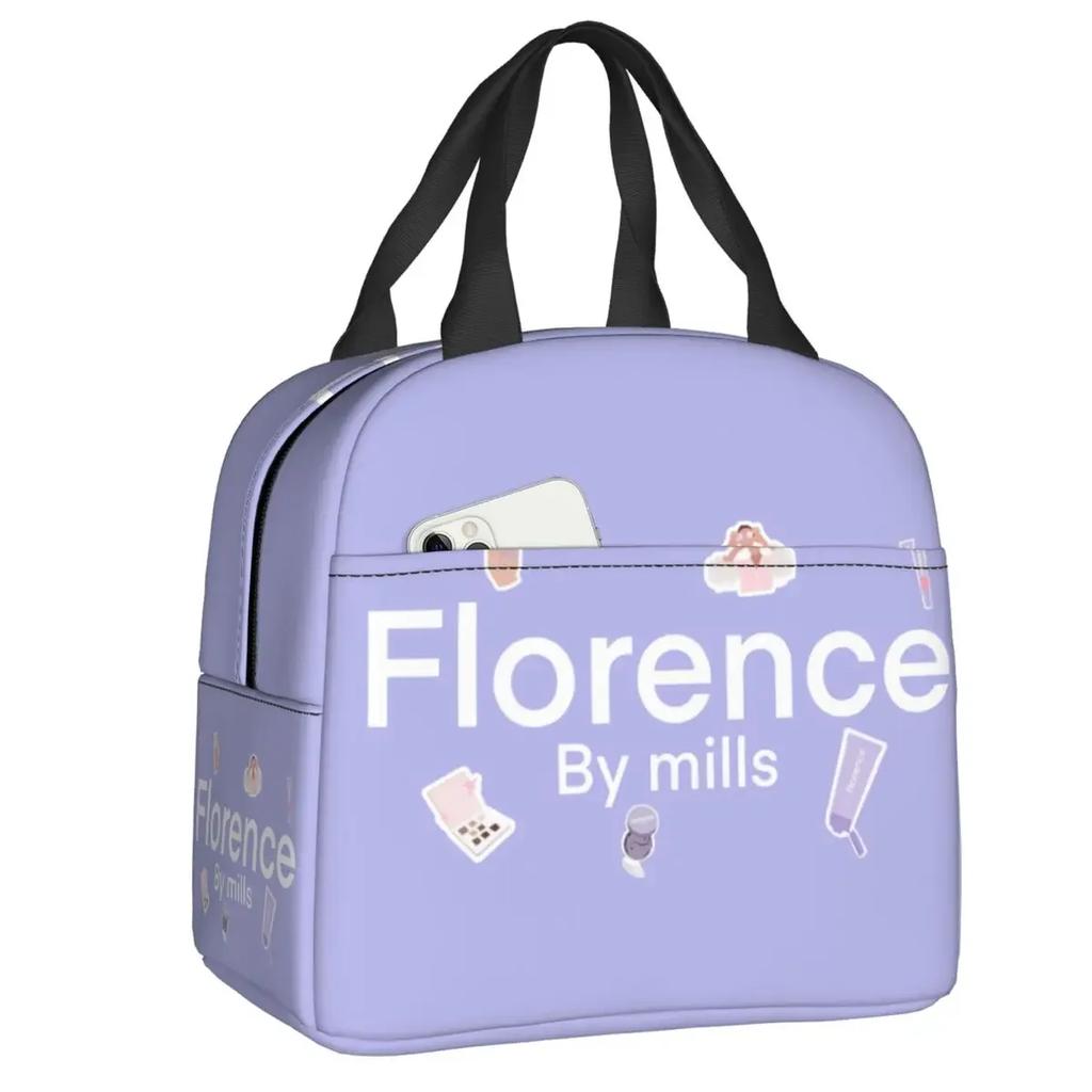 Florence By Mills Izolovaná taška na oběd pro venkovní piknik Nepropustná termotaška Chladicí taška na bento box Ženy Děti Školní tašky na jídlo