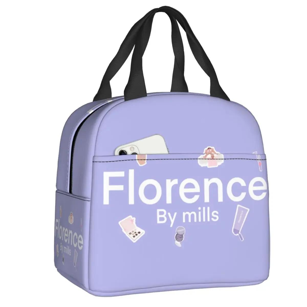 

Florence By Mills Ізольована сумка для ланчу для пікніка на природі, непротікаюча, термоізольована, для бенто-боксів, жіноча, дитяча, шкільна, для їжі, сумки-тоут 22x20x13CM слонова кістка