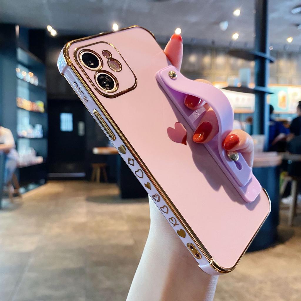 Side electroplated love wristband case 17Promax for Apple 16Pro mobile phone case 13/14/15 soft case XR