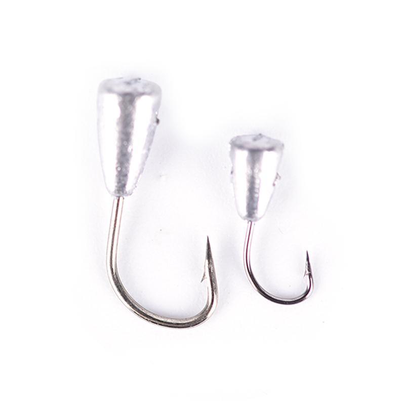 10/50X Overturned Hook Titanium Tungsten Barbed Fishhook Tin Jig Head Stand Hook