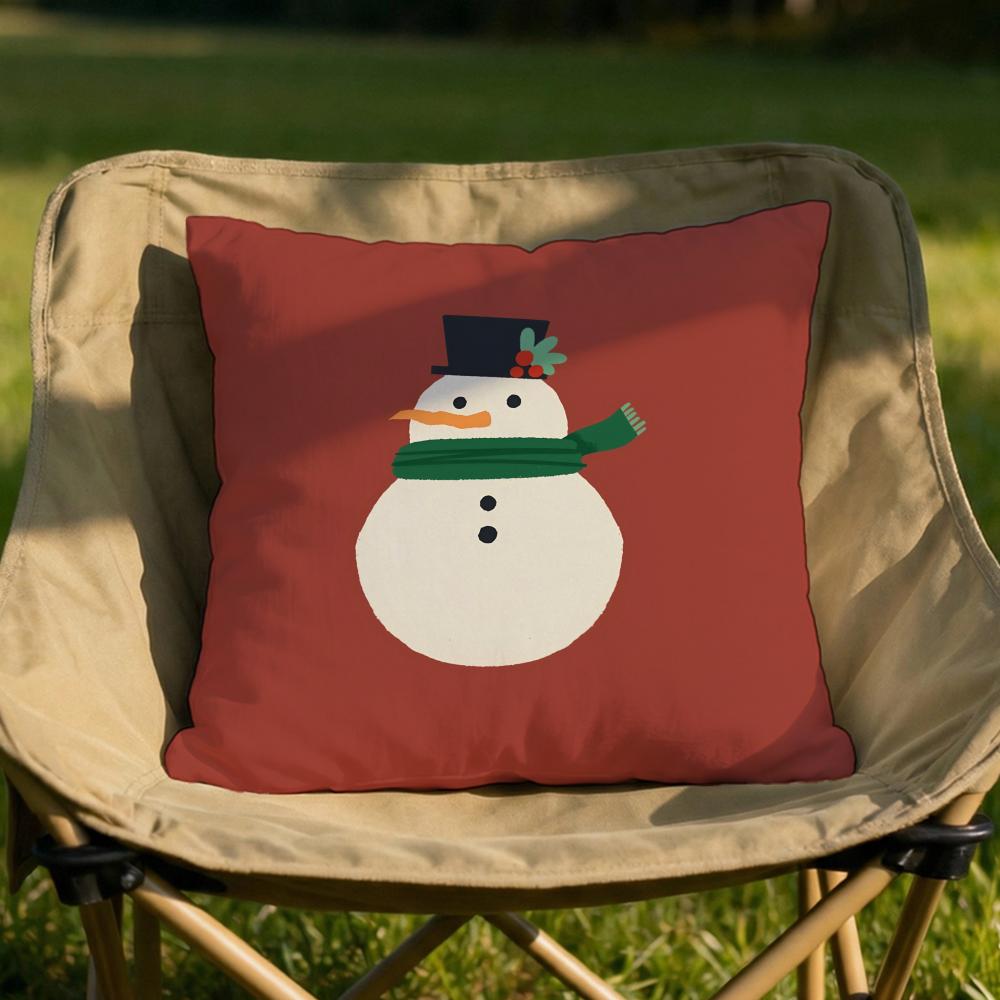 

Christmas Red Santa Snowman Cushion Cover Soft Reversible Durable Pillow Cover MultiScene Use for Home Car Daily Comfort 30x30cm