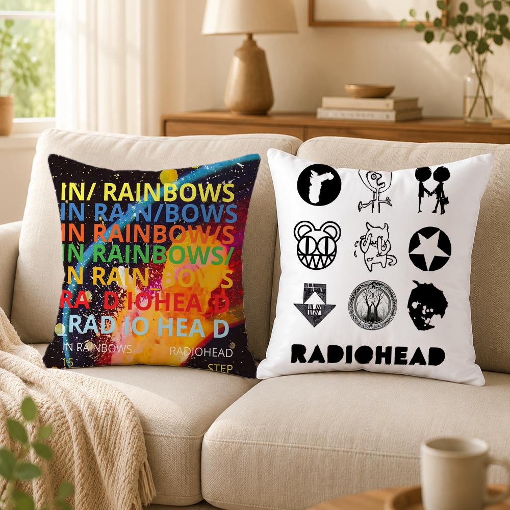 Band R-RadioheadS Cushion Cover Double-Sided Printed Pillow Cover Hypoallergenic Dust-Mite Proof