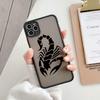 Scorpion Half-wrapped Hard Phone Case For iPhone X XR XS X 16 15 12 11 13 14 Pro Max Back Cases 7 8 Plus SE2 Mini Cover Coque