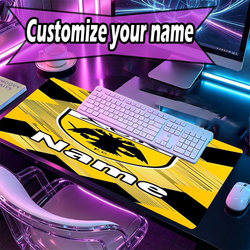 Custom Name Personalized AEK Athens FC Pattern Mousepad, Laptop PC Desk Mat, Decorative Desk Mat for Home Keyboard Pad Gift
