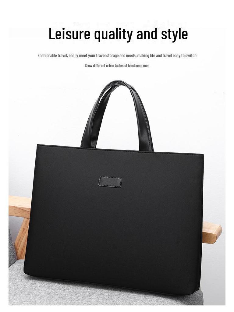 Portable A4 Oxford Cloth Briefcase for Business – Unisex Conference Bag