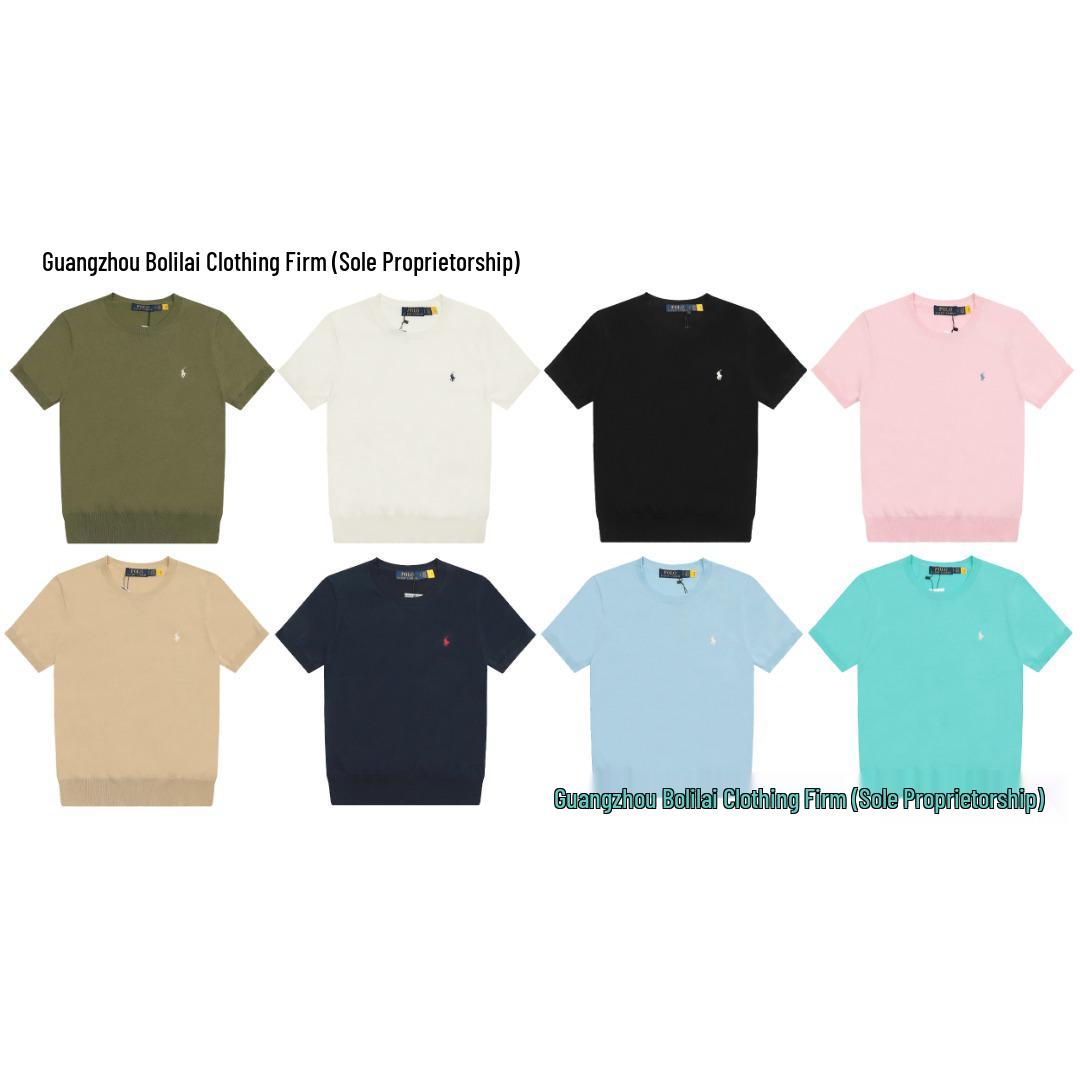 

Вязаная футболка с круглым вырезом Ralph Lauren с логотипом пони Extra Large хаки