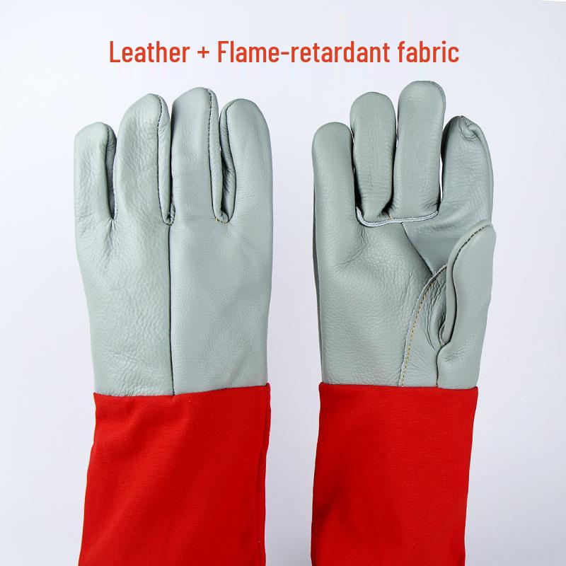 Sheepskin Flame-Retardant Firefighting Gloves: Anti-Scald Emergency Rescue Protection