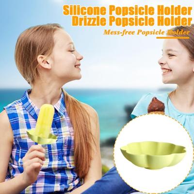 Popsicle And Ice Cream Holder Dual Function Silicone Cup for Kids Treats Melt Manager Ice Cream Cones Holder for Summer Days Birthday Party
