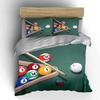 Billiard Pool Game Set Design Bedding Duvet Cover Set  (1*Duvet Cover 2*Pillowcases, Without Duvet Insert)