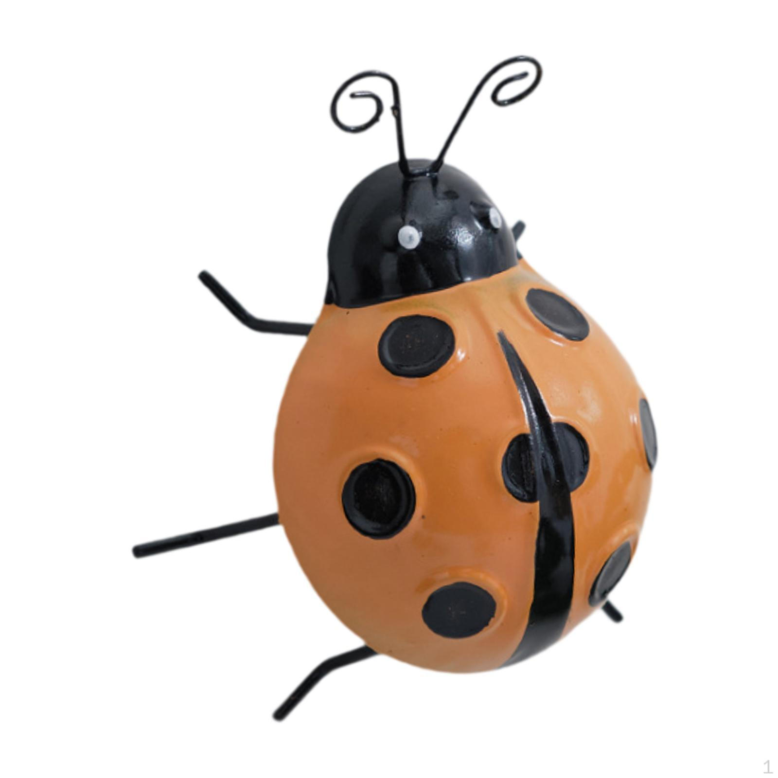 

Adorable Ladybug Metal Wall Art for Home And Garden Decor жовтий