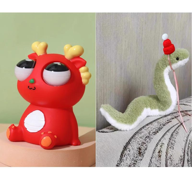 Dao Le Ge Pop-Eye Dragon Decompression Toy - Stress Relief, Squeeze & Pinch for Kids' Creative Pranks