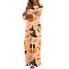 Women's Casual 2 Piece Outfit Neck Loose Fit Top with 3/4 Sleeves and Pants for Everyday Wear