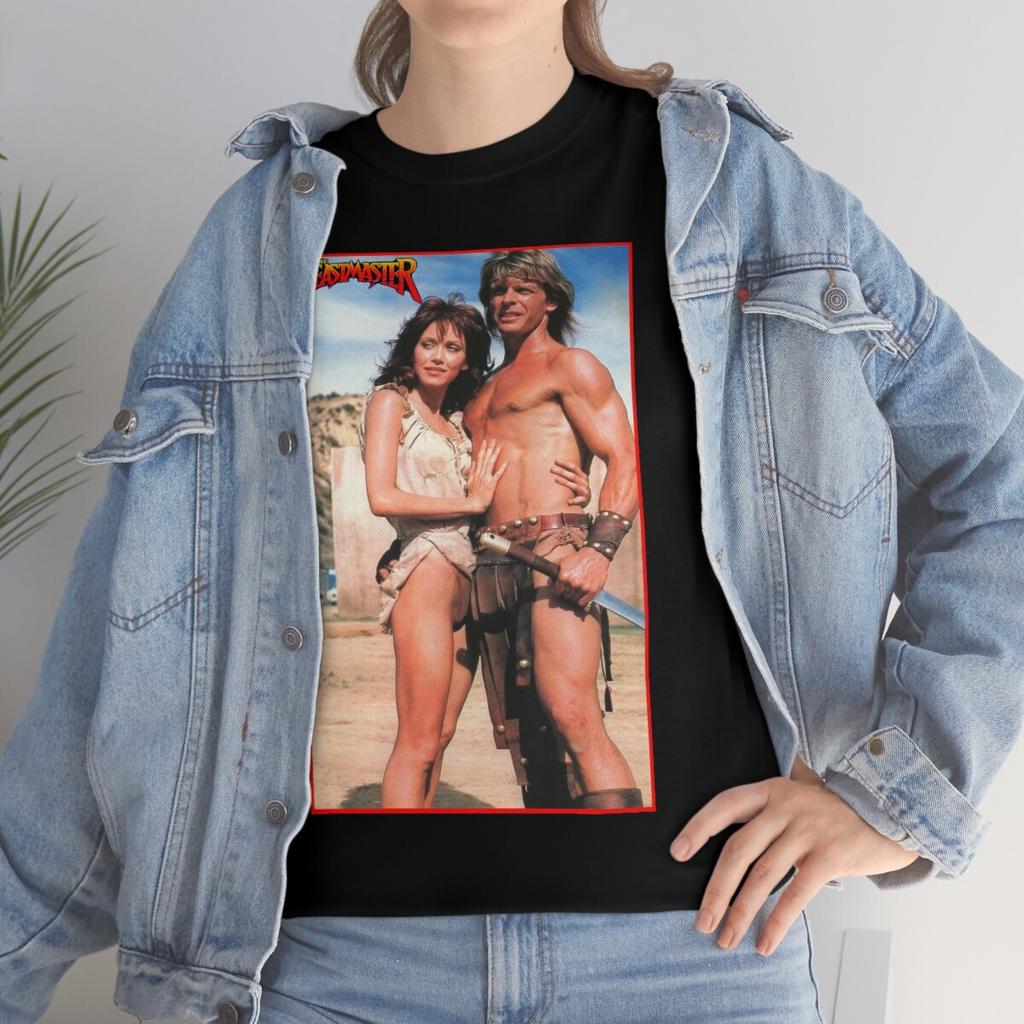 Tonya Roberts and Marc Singer in The Beastmaster Unisex Heavy Cotton Tee