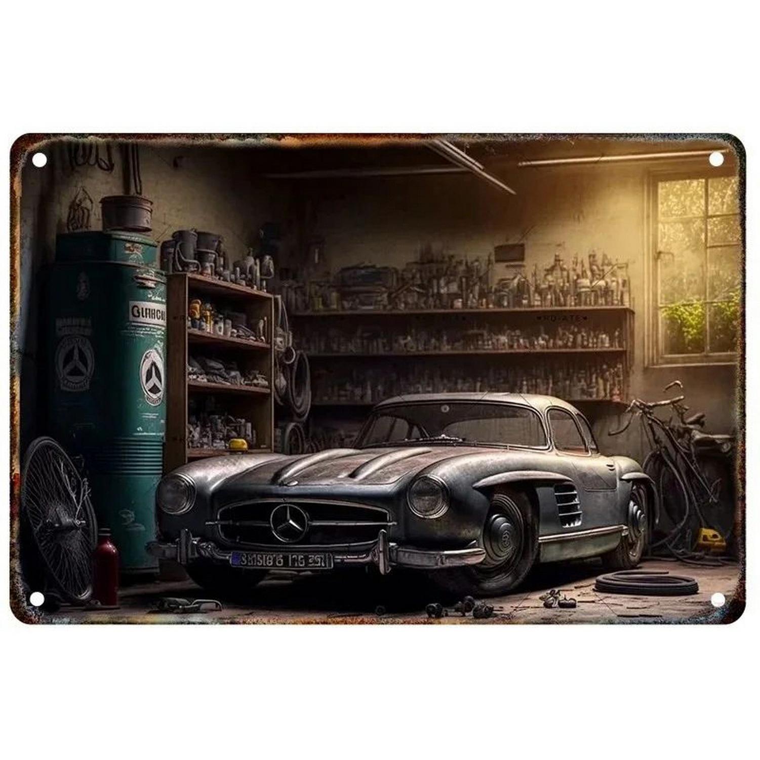 

Vintage Classic Sports Car Metal Tin Signs Wall Art Posters Plate Wall Decor for Game Room Bars Man Cave Cafe Clubs Garage Retro 20x30cm（7.8x11.8inch）