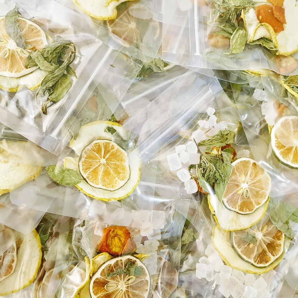 12pcs Kumquat Lemon Passion Fruit Loose Tea Independent Small Packaging Fragrant Freeze-dried Water Soaked Health Tea