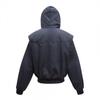 K21 Mens Vintage Winter Thick Parka Metal Buckle Hooded Cotton Coat Streetwear
