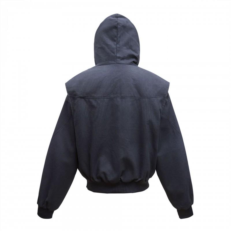 K21 Mens Vintage Winter Thick Parka Metal Buckle Hooded Cotton Coat Streetwear