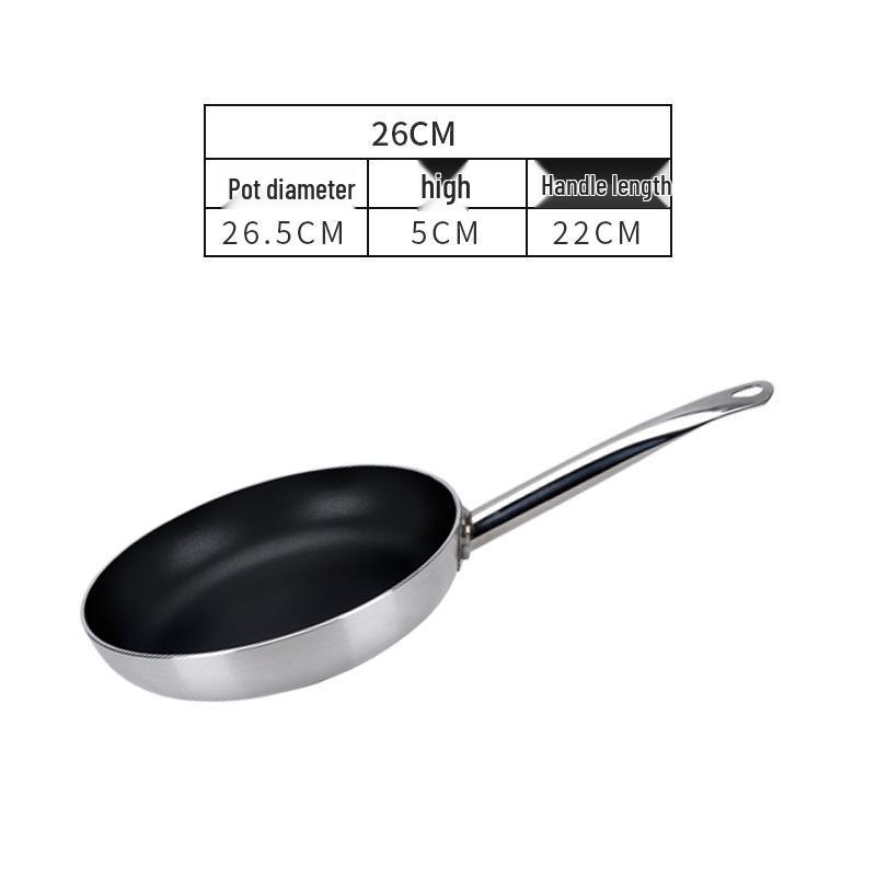 Non-Stick Single Handle Frying Pan for Steak, Eggs, and More - Compatible with Gas and Induction Cookers.