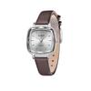 Braun Women's Small Simple Waterproof Light Brown Thin Leather Band Fashion Quartz Watch Silver Female Watch