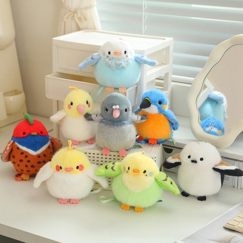 Parrot Crow Kingfisher Cute Bird Plush Toy Magnet Shoulder Play Home Decor Doll