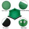 Hexagonal Flannel Dice Tray Foldable Storage Box PU Game Tray Desktop Storage Box Jewelry Tray