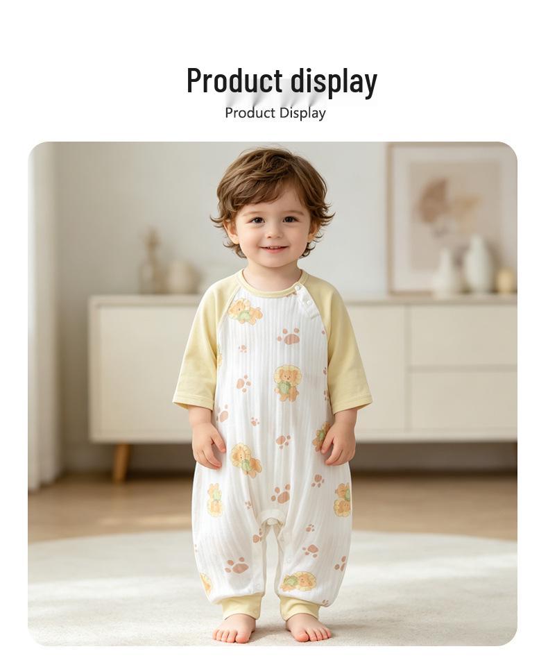 Summer Ice Cool Anti-Kick Split-Leg Sleeping Bag for Newborns - Lightweight and Comfortable