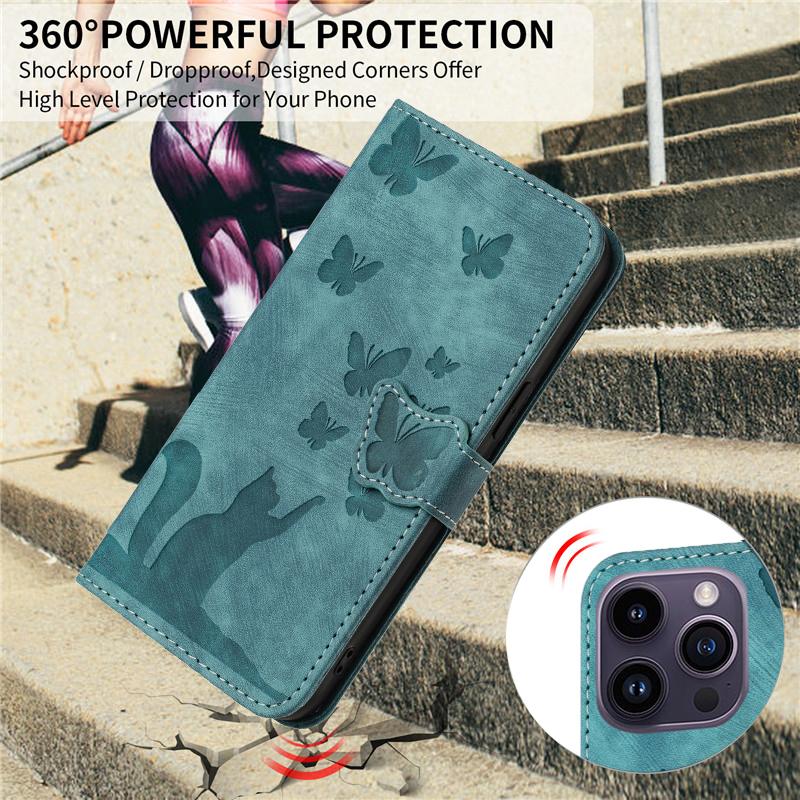 3D Cat Wallet Case for Xiaomi Redmi 14C 13C Note 14 13 12 11 10 Pro Plus POCO C65 M6 X6 5G Mi 13T 12T Cases Leather Phone Cover