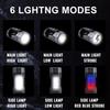 Solar LED Flashlight, Rechargeable Battery, Digital Battery Level Display, Suitable for Camping,emergency Situations,home,hiking,reading