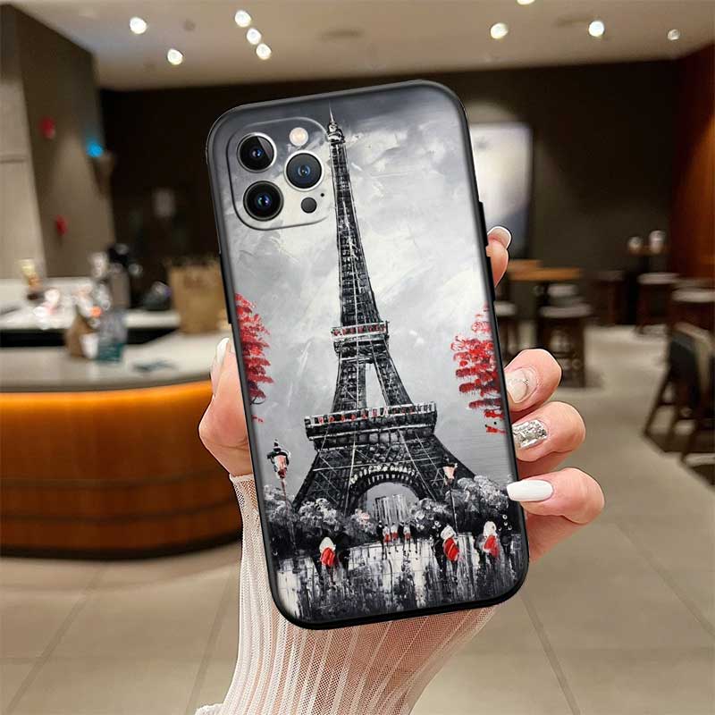 UP42 Paris Eiffelturm Schale Handyhülle für Samsung Galaxy Note 10 20 S23 S24 S25 Ultra FE Plus Edge Lite A02S A35 A07 A17