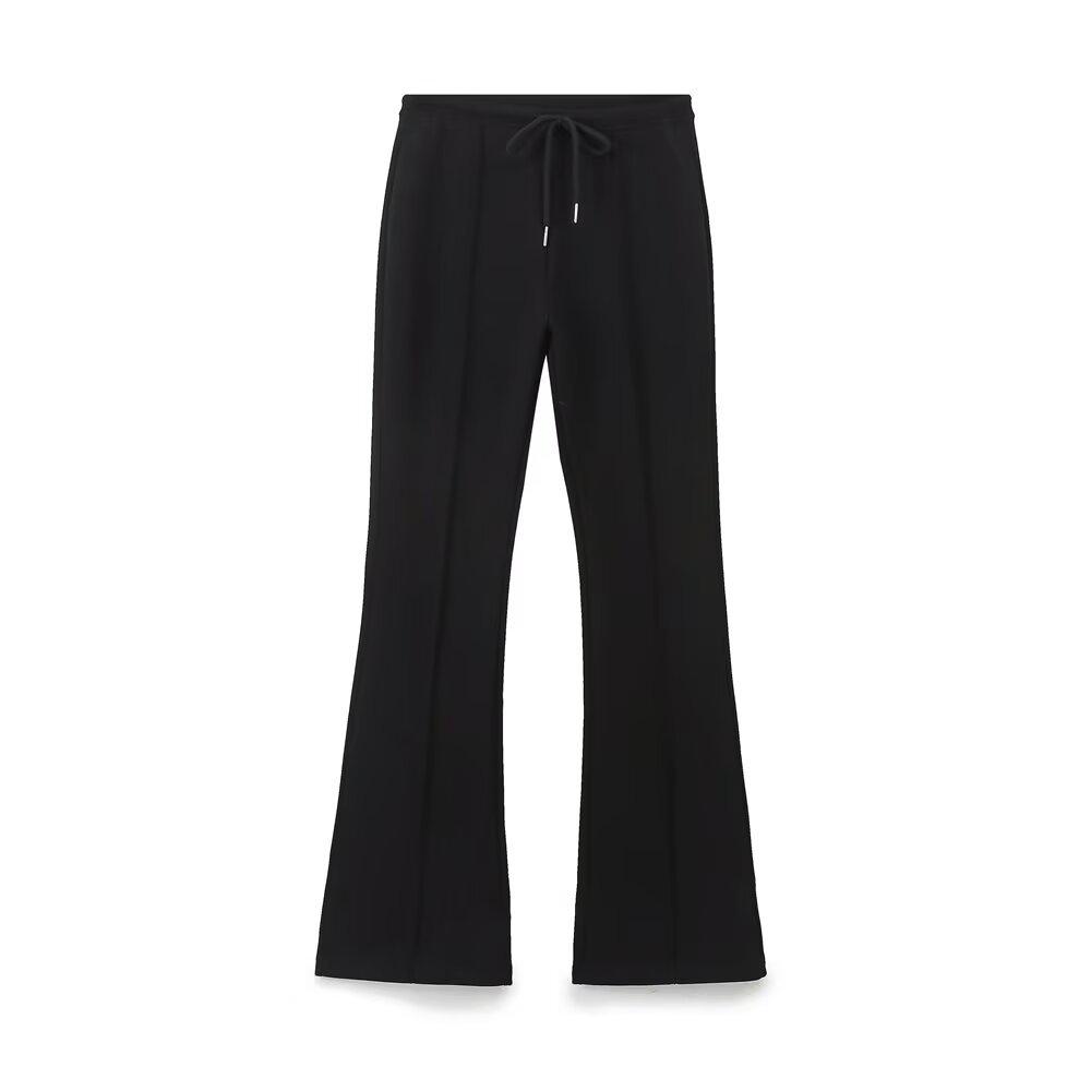 2024 Autumn Women's European & American Style Double-Sided Fabric Sweatshirt & Long Pants Set