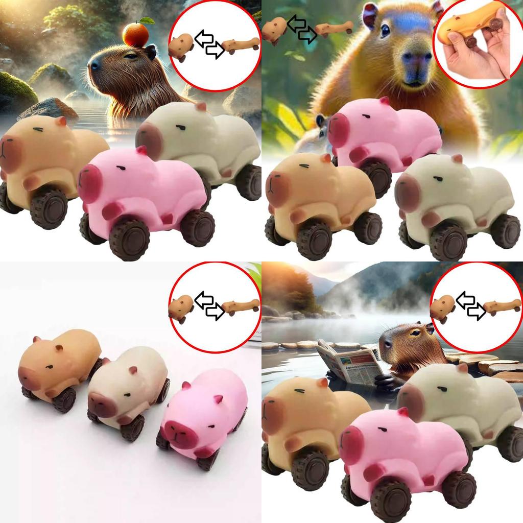 Creative New Capybara Stress Relief Toy Unique Stretchy Rolling Slider Fun Pack