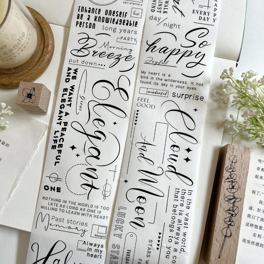 Big Title English Journal Washi Tape Sticker Character Decoration Base Background