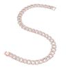Cuban Necklace Men Women Stylish Elegant Shiny Rhinestones Hip Hop Necklace Jewelry Gift for Party (18inch)