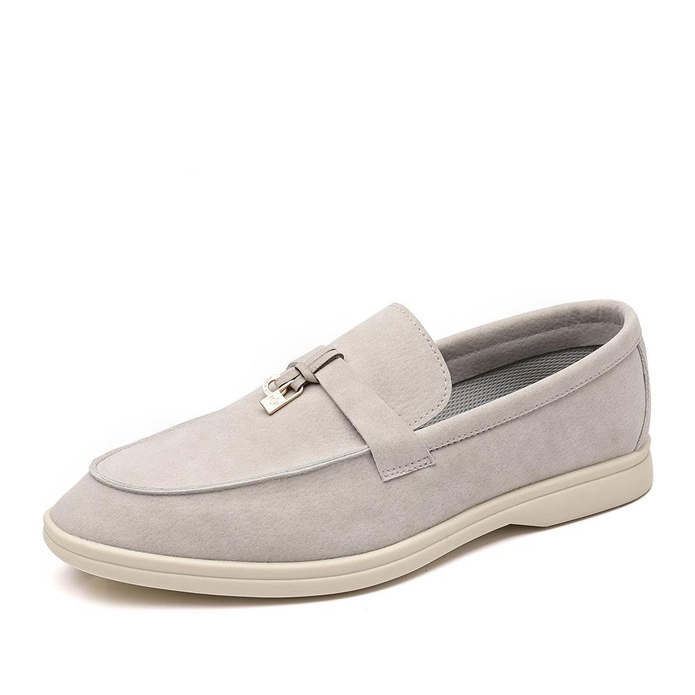 Strictly selected men's casual shoes, one-pedal lazy shoes, large-size fashion Doudou shoes, flat loafer