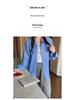 Women's Dopamine Color Striped Buckle Shirt - Personalized, Loose Long Sleeve Lapel Outerwear, ZG Whitening