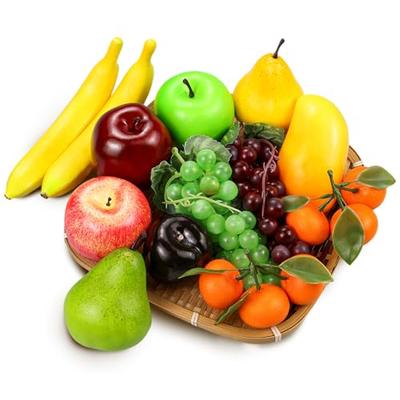 13-Piece Fake Fruit Pack, Artificial Fruit Decorations for Christmas, Realistic Fake Fruits, Faux Apples, Fake Oranges, Fake Grapes, Fake Fruits for D