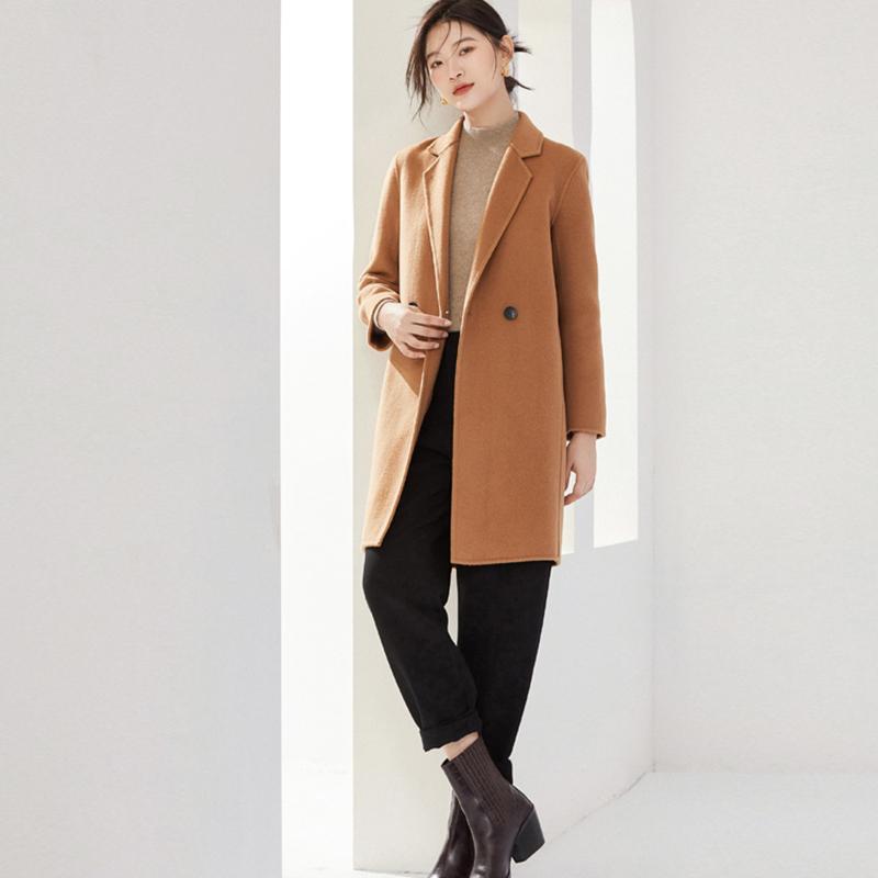 100% Wool Women Coat MODERN NEW SAGA Autumn Wool Blazer Handmade Pea Coat Winter Warm Wool Coat