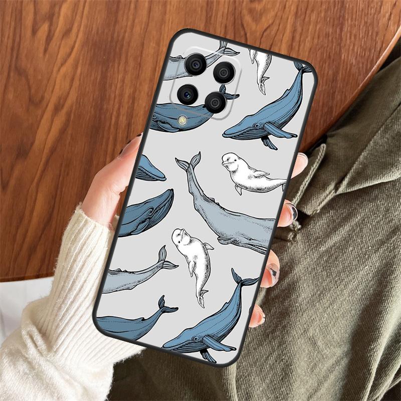 

blue Ocean Whales Pattern Case For Samsung Galaxy M12 M32 M52 M35 M55 M15 M11 M13 M14 M06 M16 M36 M56 M31 M53 M34 M54 Samsung M21