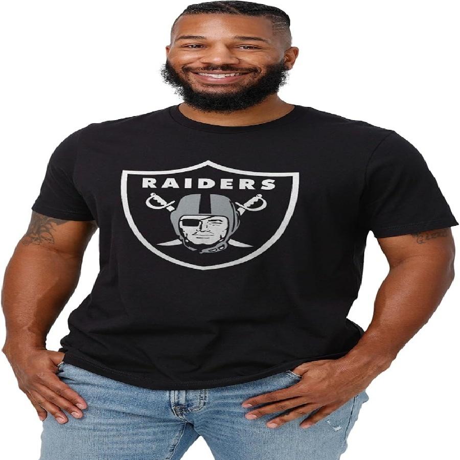 

FOCO Men s Standard NFL Team Logo Short Sleeve T-Shirt, Black, Small XXXXXL чорний