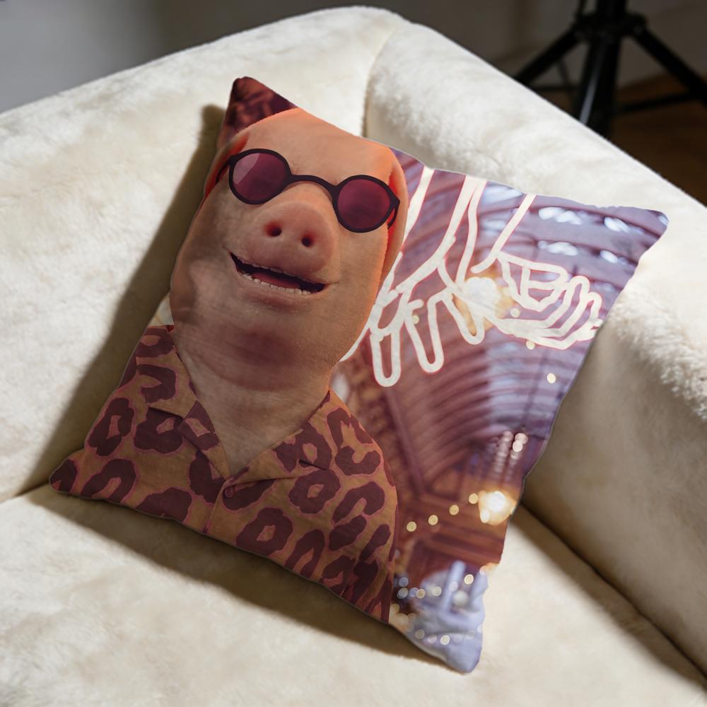 Hot JJohn Pork Is Callinging Cushion Cover Soft Decorative Pillow Case Suitable for Bedroom Sofa Car Travel Use