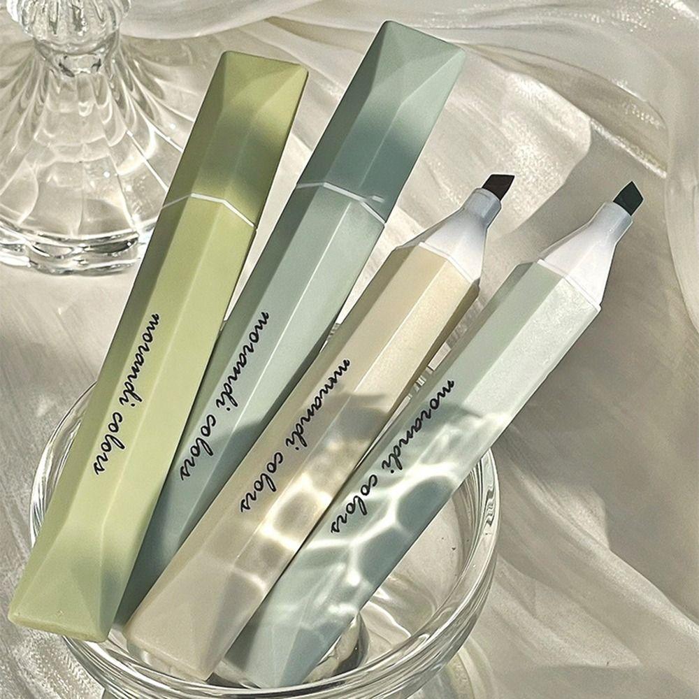 4pcs/Set Macaron Color Gradient Highlighter Pens Kawaii Graffiti Handwriting Pen  Office Supplies