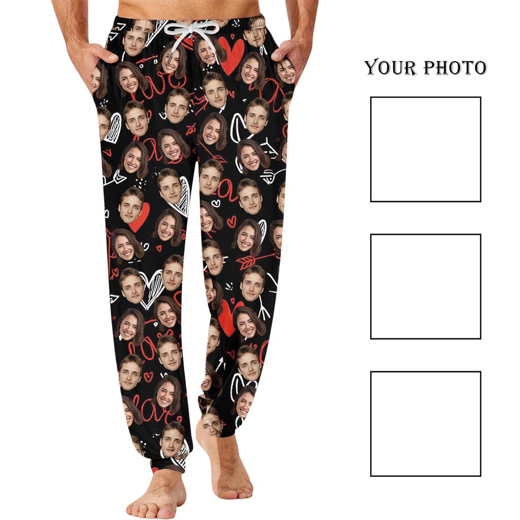 Men's Pajama Pants with Pockets, Valentine's Day Gift
