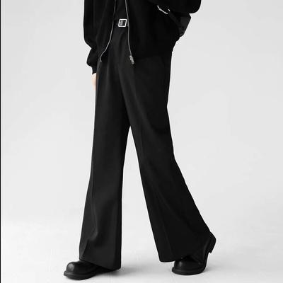 Men's Black Suit Pants Loose Streetwear High Street Trousers