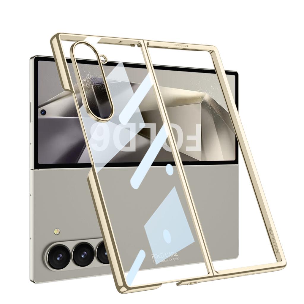 For Samsung Galaxy Z Fold 6 Case Luxury Ultra Thin Electroplated Transparent Shockproof Protection Hard Back Cover Accessories
