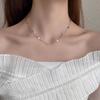 Titanium Steel Four-Leaf Clover Necklace - Classic Floral Design for Women